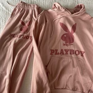 Pink Playboy sweat set